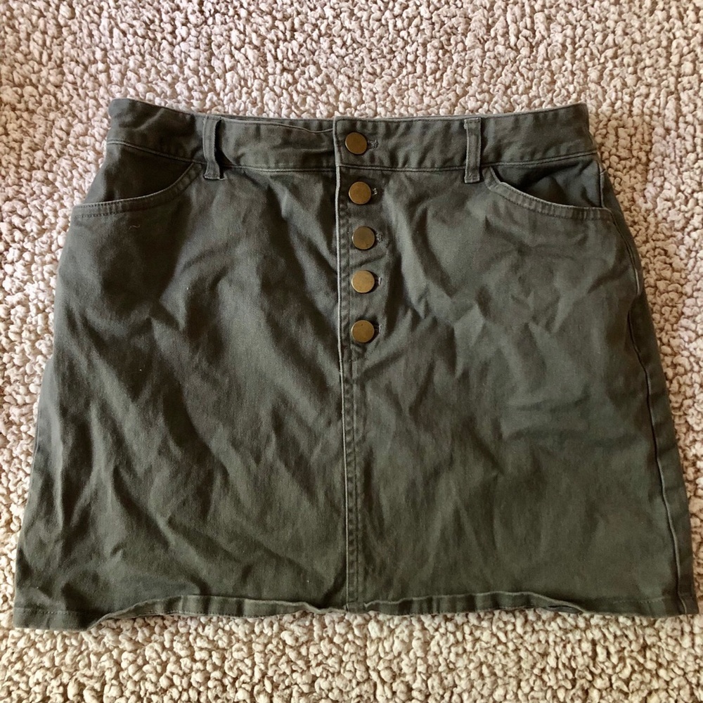 Army Green Forever 21 Skirt